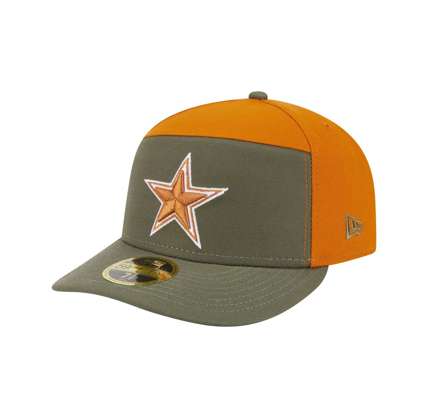 Men's Olive/Brown Dallas Cowboys 2-Tone Color Pack Split Panel 59FIFTY Fitted Hat