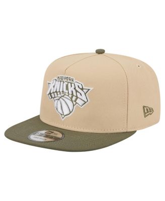New Era - Men's Khaki/Olive New York Knicks Color Pack Two-Tone A-Frame 9FIFTY Snapback Hat