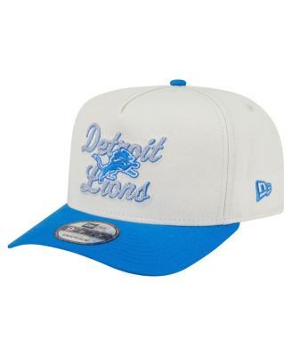 New Era - Men's Cream/Blue Detroit Lions Chainstitch A-Frame 9FIFTY Adjustable Hat