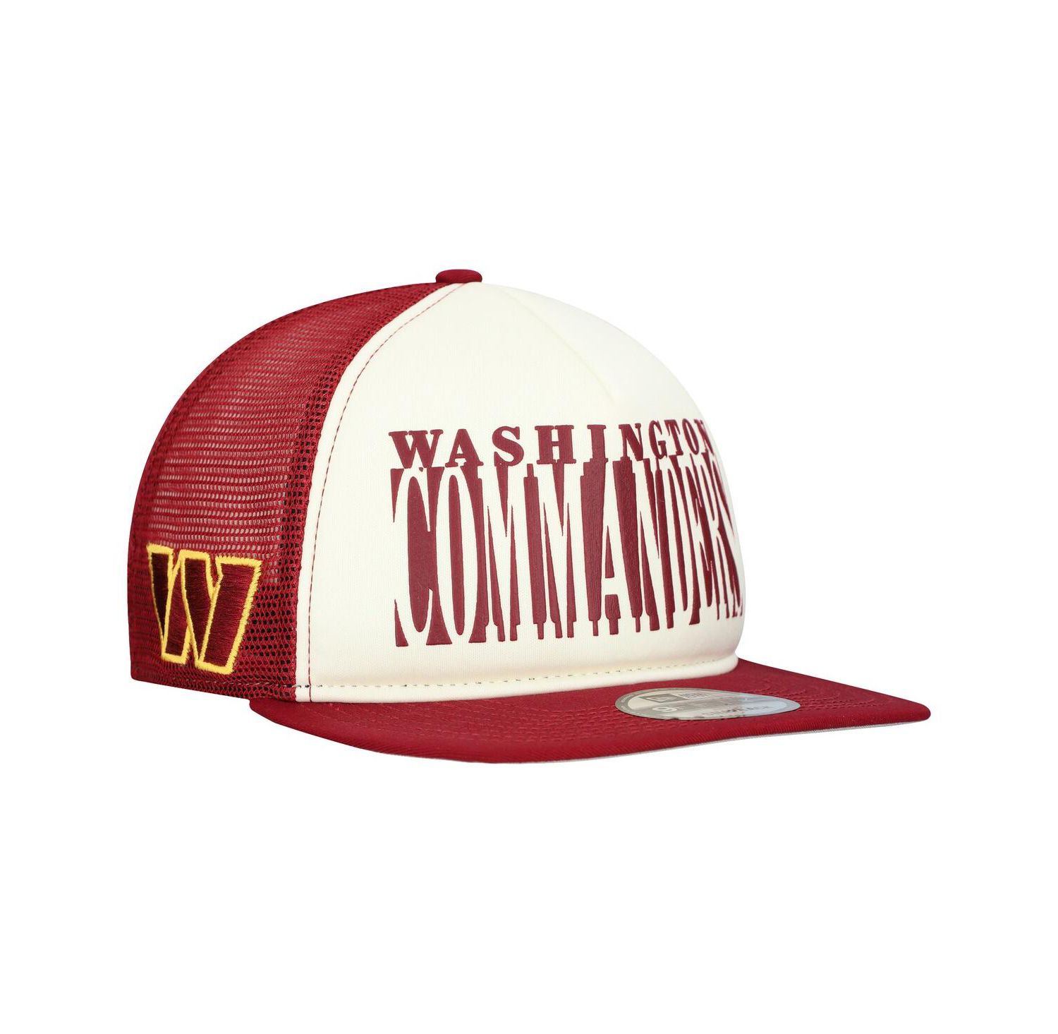 Men's Cream/Burgundy Washington Commanders Cutout A-Frame 9FIFTY Snapback Hat