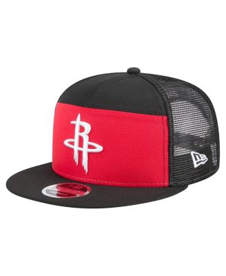 New Era - Men's Red/Black Houston Rockets Outdoor Split Panel 9FIFTY Snapback Hat