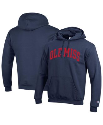 Champion - Men's Navy Ole Miss Rebels Basic Arch Fleece Pullover Hoodie