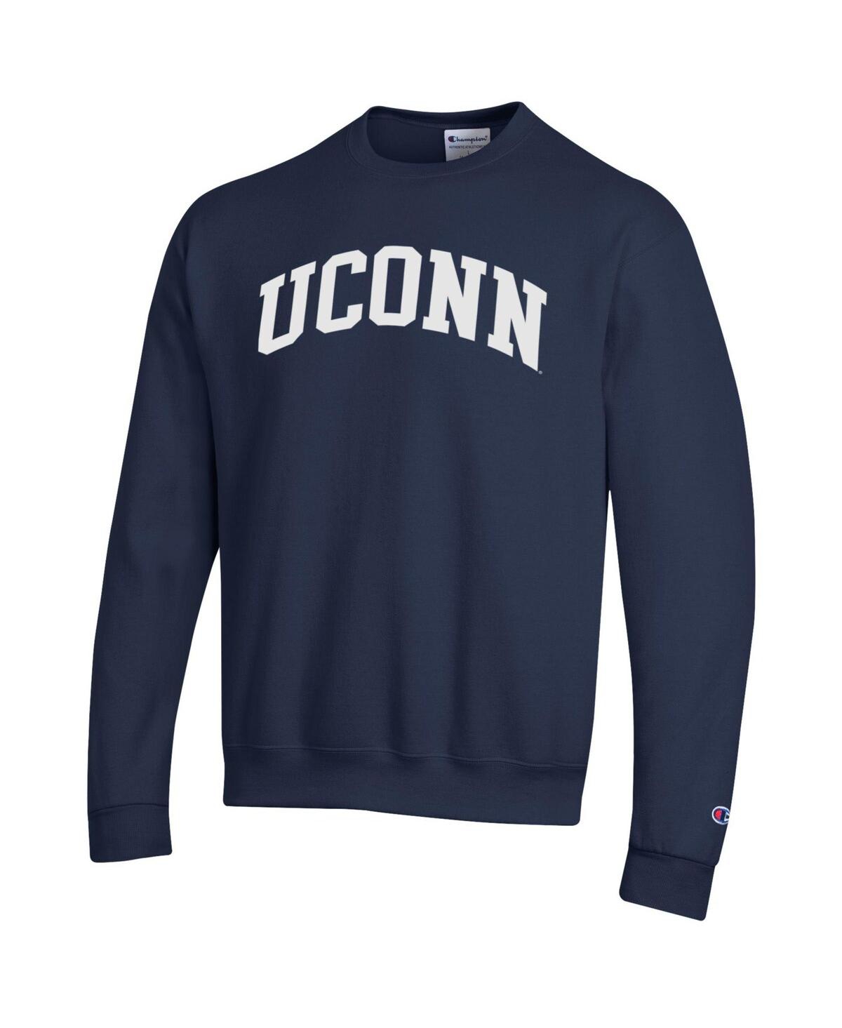 Champion Men's Navy UConn Huskies Basic Arch Fleece Pullover Sweatshirt