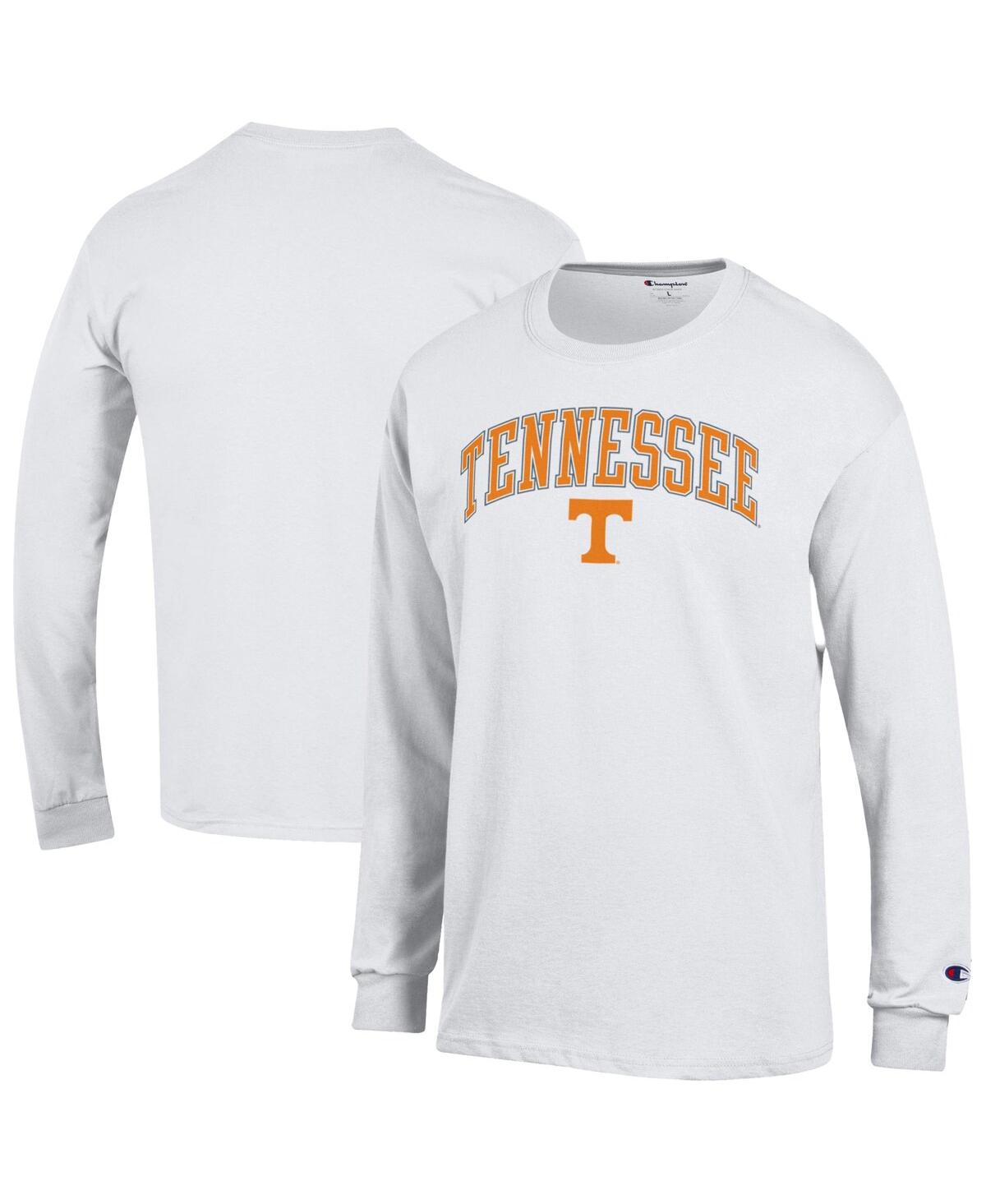 Champion Men's  Black Tennessee Volunteers Arch Over Logo Long Sleeve T-Shirt - White