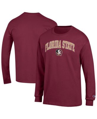 Champion - Men's Garnet Florida State Seminoles Arch Over Logo Long Sleeve T-Shirt
