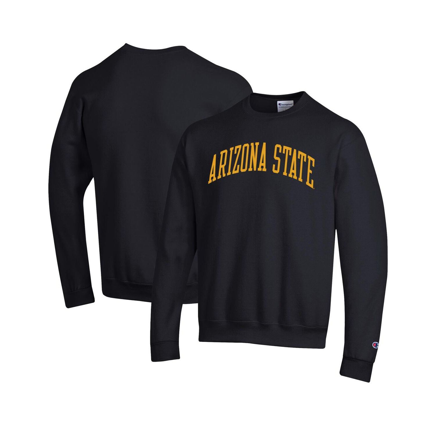 Men's Black Arizona State Sun Devils Basic Arch Fleece Pullover Sweatshirt