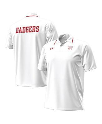 Under Armour - Men's White Wisconsin Badgers 1980 Throwback Game Polo Shirt