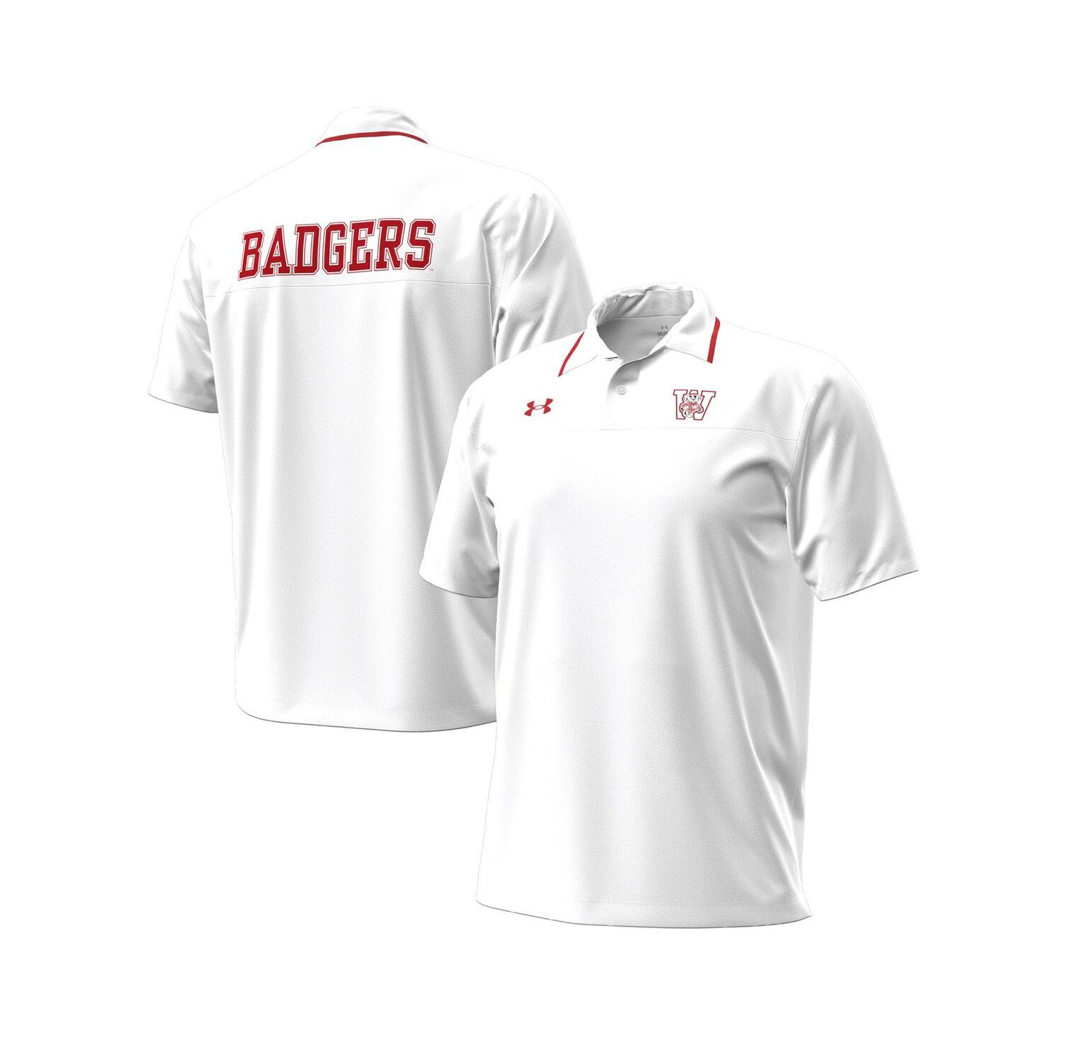 Men's White Wisconsin Badgers 1980 Throwback Game Polo Shirt