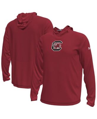 Under Armour - Men's Garnet South Carolina Gamecocks Sideline Knockout Long-Sleeve Hooded T-Shirt