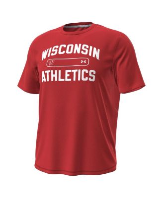 Men's Red Wisconsin Badgers Sideline Knockout T-Shirt