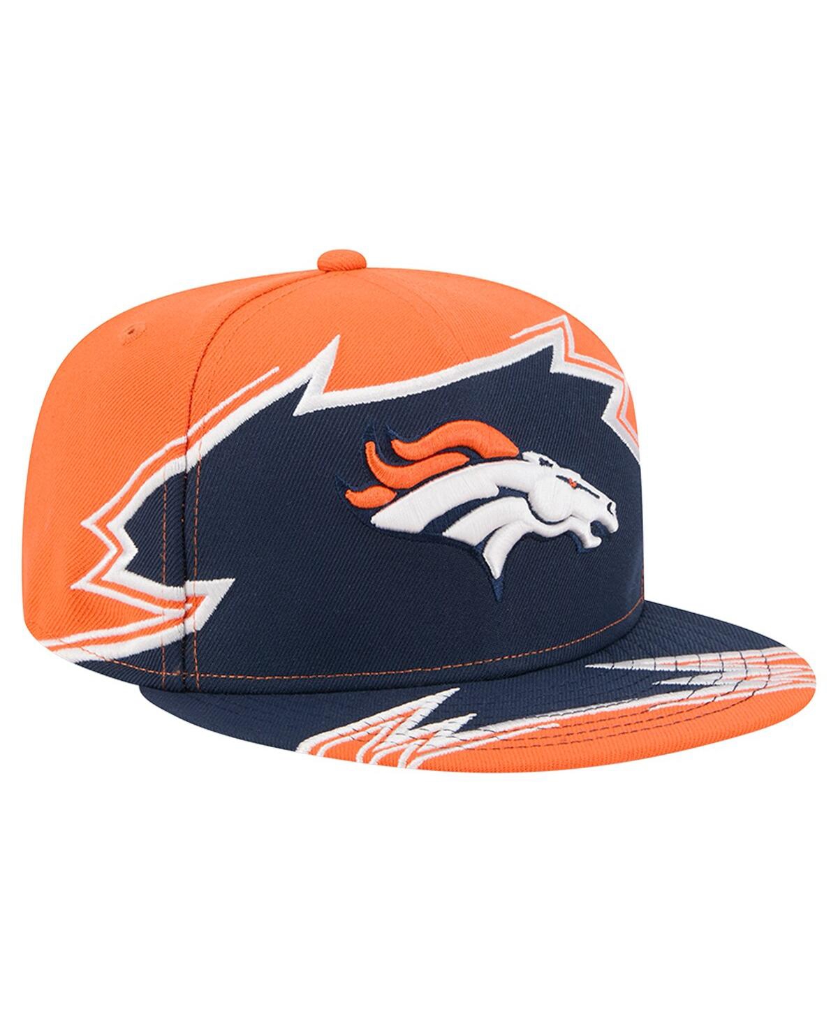 New Era Men's Orange/navy Denver Broncos Break 59fifty Fitted Hat In Multi