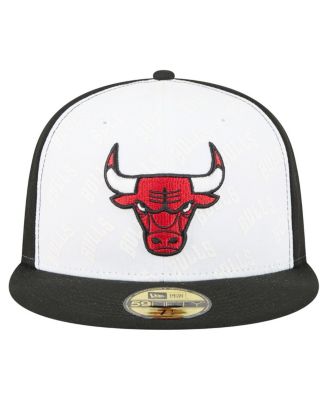 Men's White/Black Chicago Bulls Repeat 59Fifty Fitted Hat