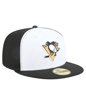 Men's White/Black Pittsburgh Penguins Repeat Two-Tone 59FIFTY Fitted Hat