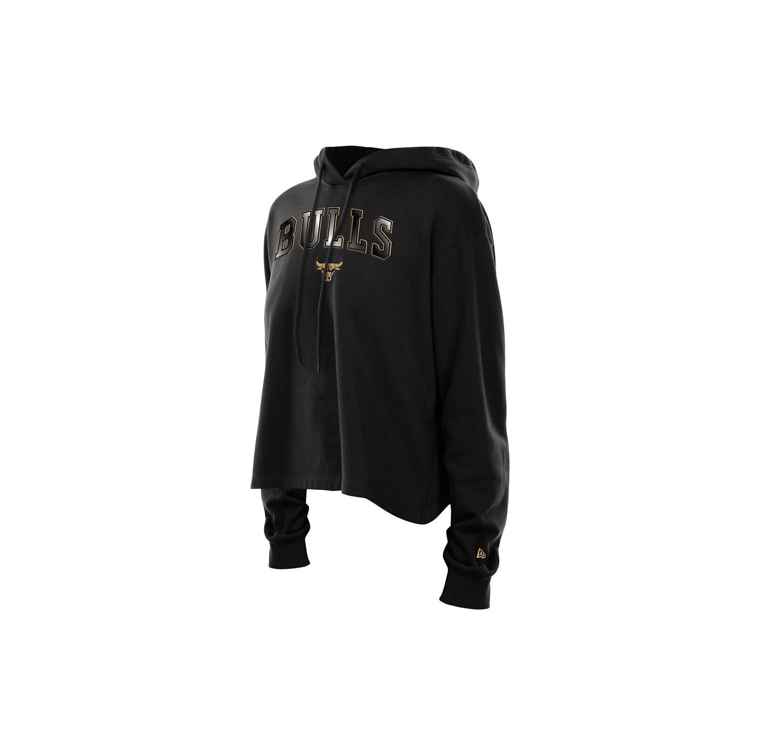 Women's Black Chicago Bulls Glam Game Open Back Hoodie