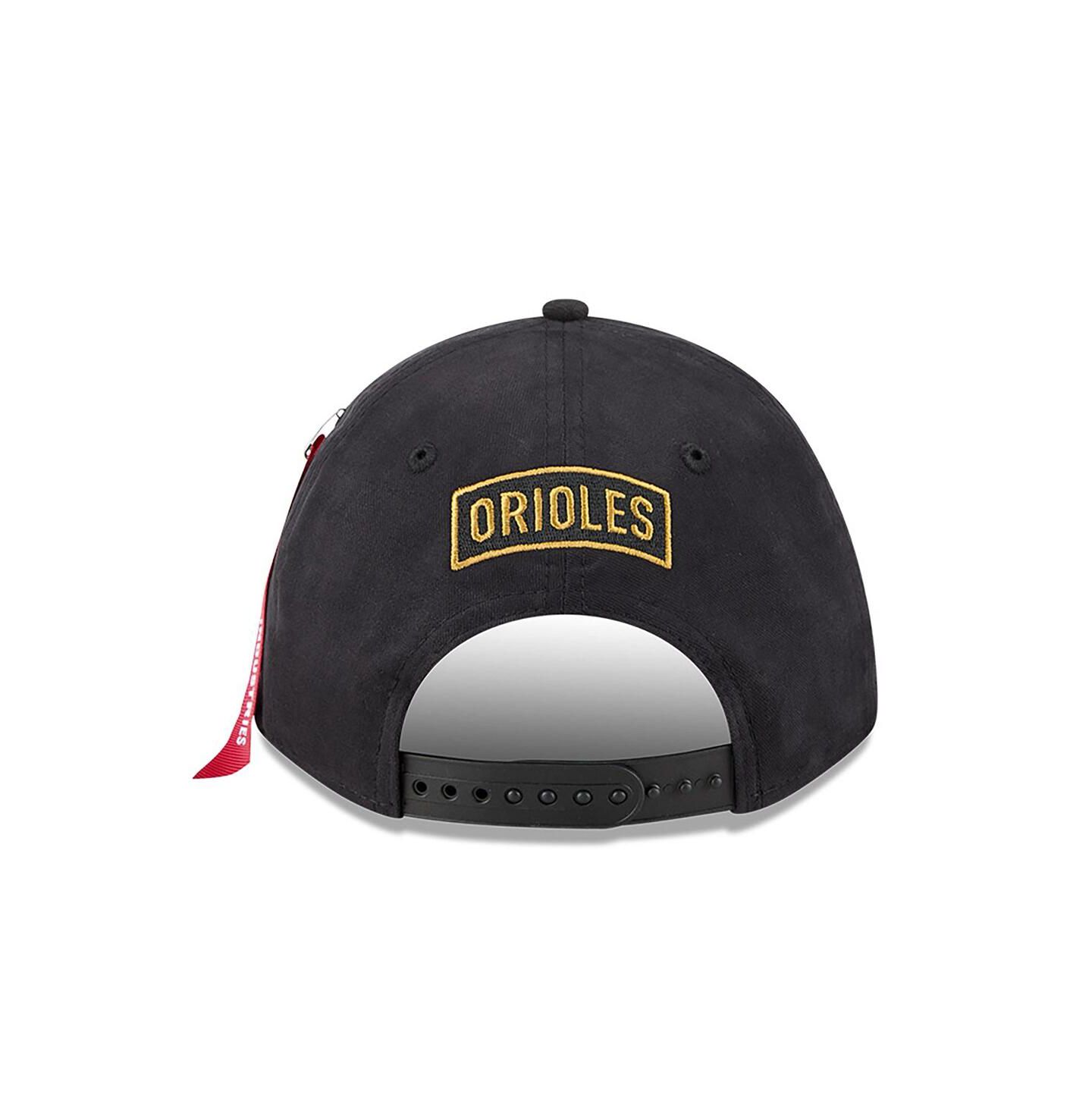 Мужская кепка New Era Black Baltimore Orioles A-Frame 9FORTY Adjustable Hat — фото 4