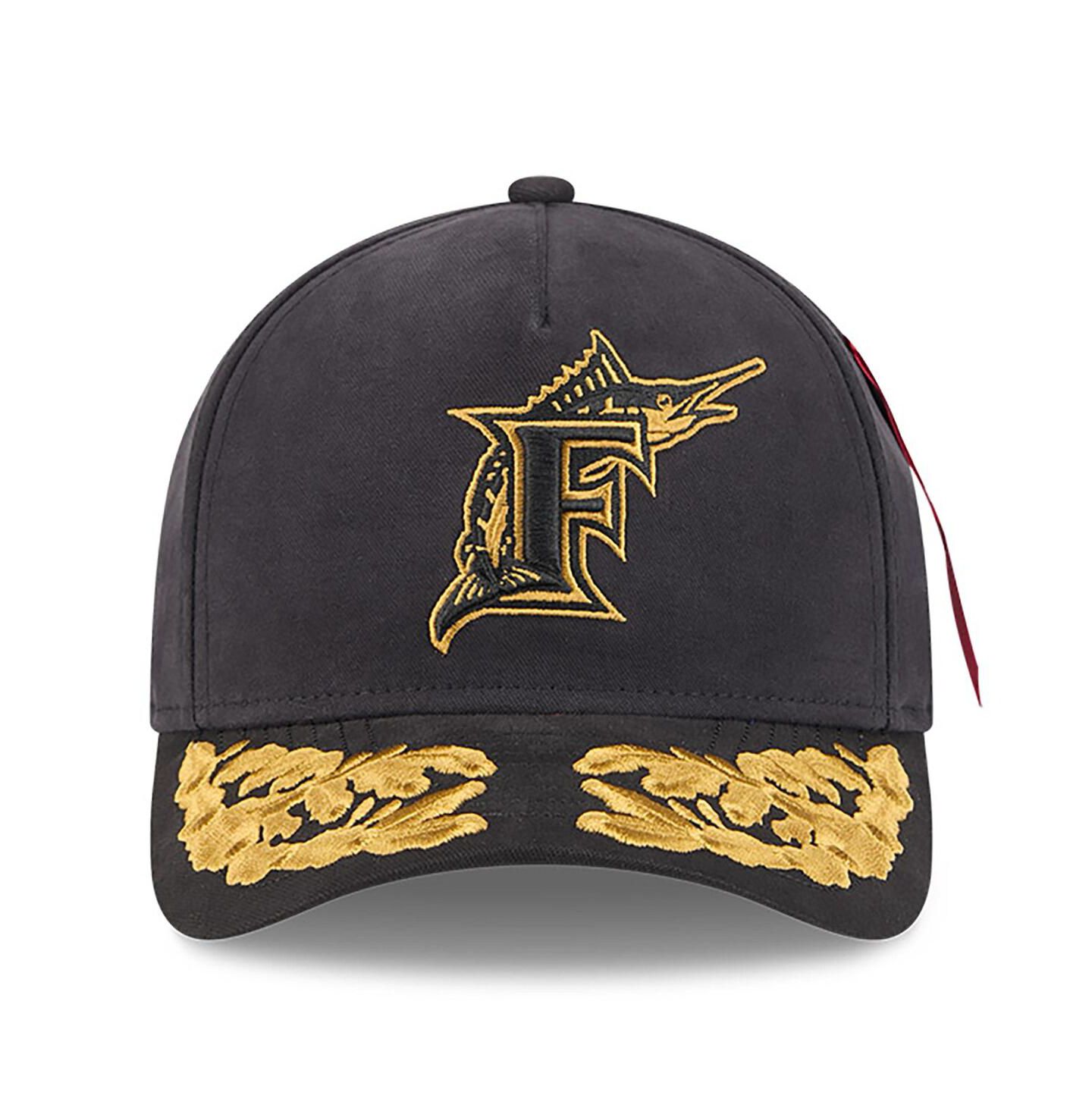 Мужская кепка New Era Black Florida Marlins A-Frame 9FORTY Adjustable Hat — фото 4