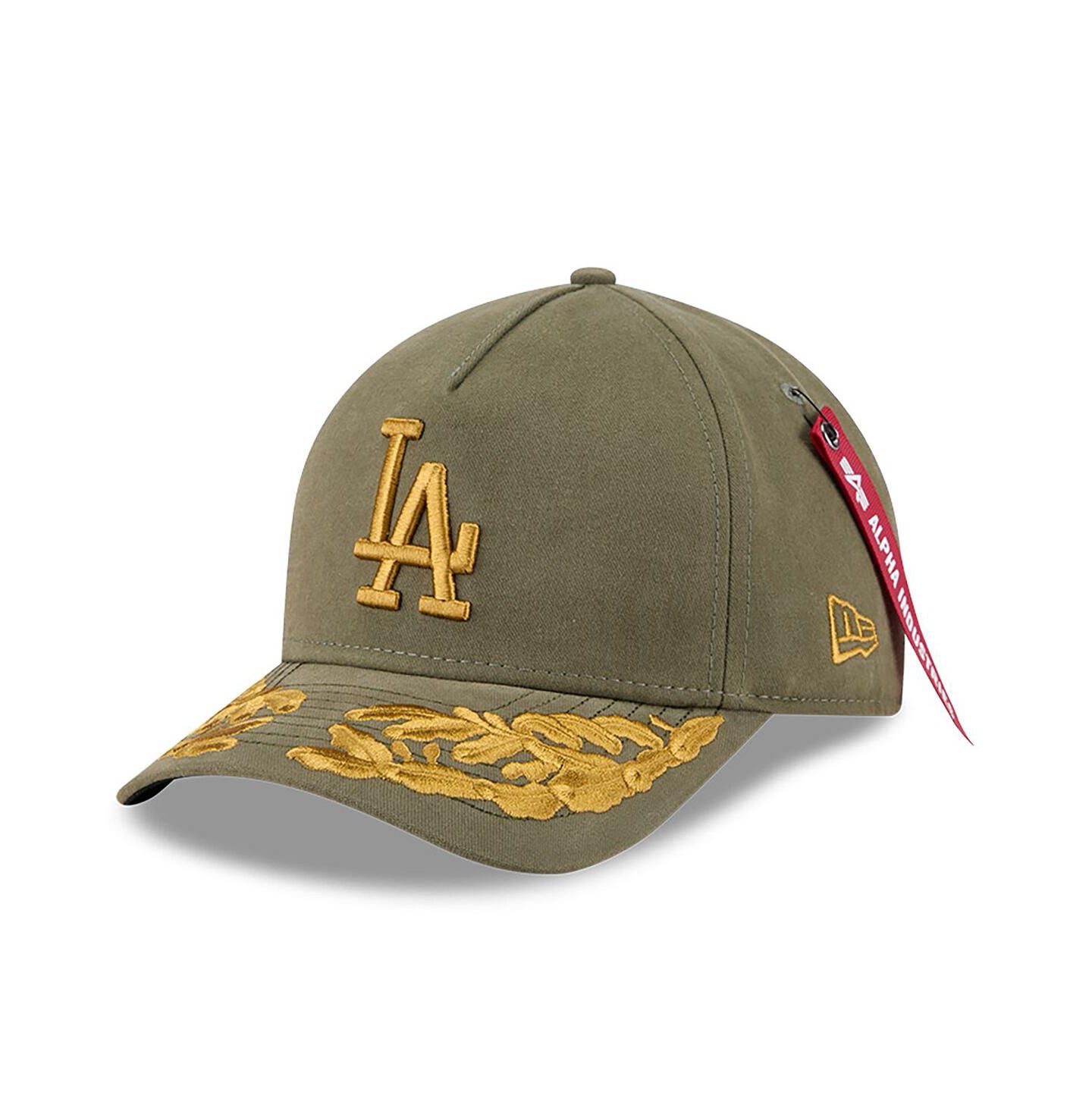 Мужская кепка New Era Olive Los Angeles Dodgers A-Frame 9FORTY Adjustable Hat — фото 1