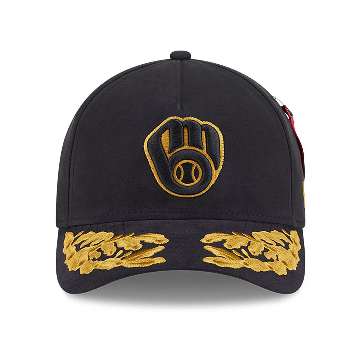 Men's Black Milwaukee Brewers A-Frame 9FORTY Adjustable Hat
