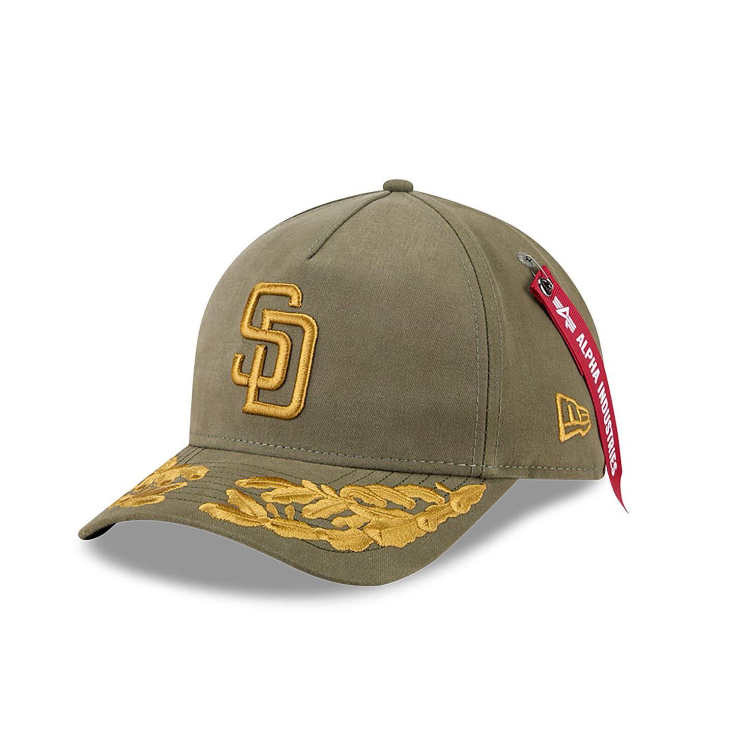 Мужская кепка New Era Olive San Diego Padres A-Frame 9FORTY Adjustable Hat — фото 1
