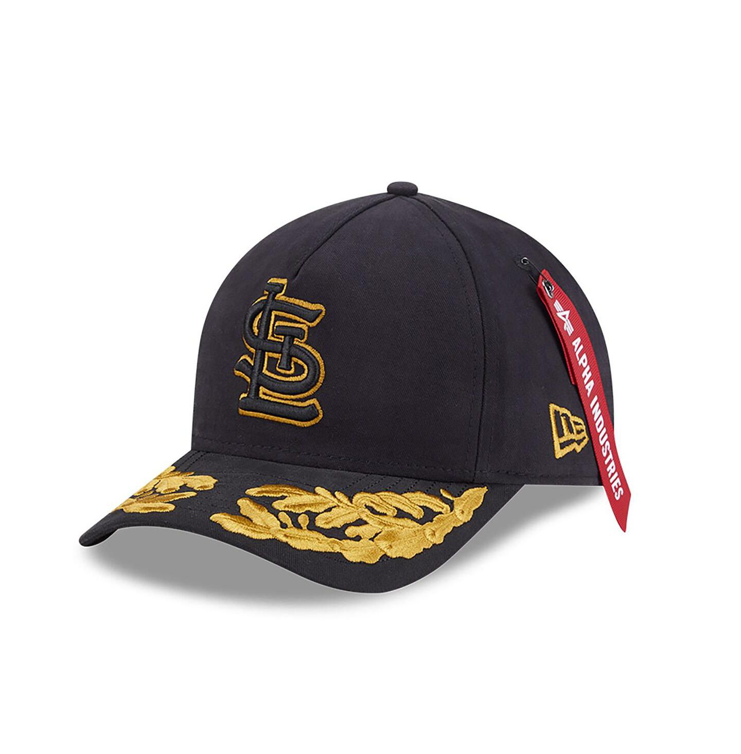 Мужская кепка New Era Black St. Louis Cardinals A-Frame 9FORTY Adjustable Hat — фото 1