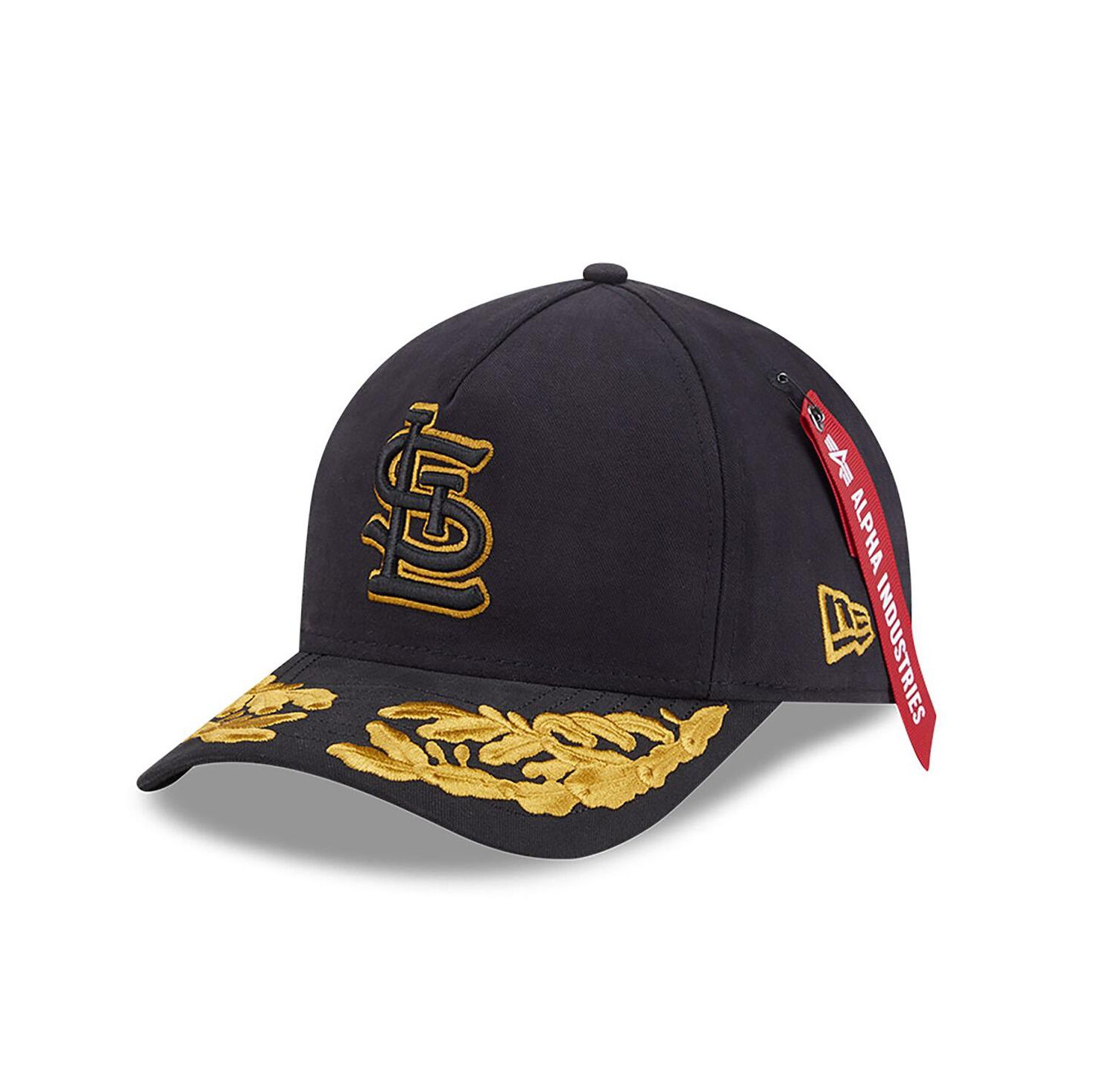 Men's Black St. Louis Cardinals A-Frame 9FORTY Adjustable Hat