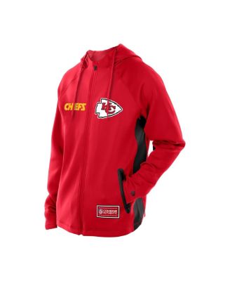 Men's Red Kansas City Chiefs Combine Authentic Raglan Scuba Full-Zip Hoodie
