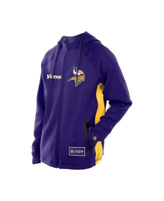 Men's Purple Minnesota Vikings Combine Authentic Raglan Scuba Full-Zip Hoodie
