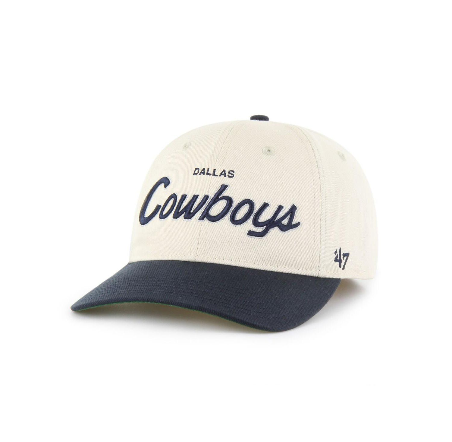 Men's Cream/Navy Dallas Cowboys Crosstown Franchise Two-Tone Relaxed Flex Hat