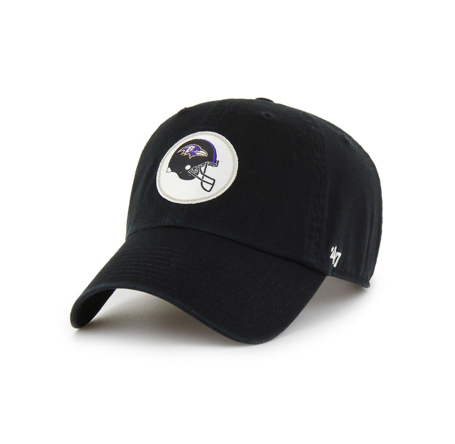 Men's Black Baltimore Ravens Hard Hat Clean Up Adjustable Hat