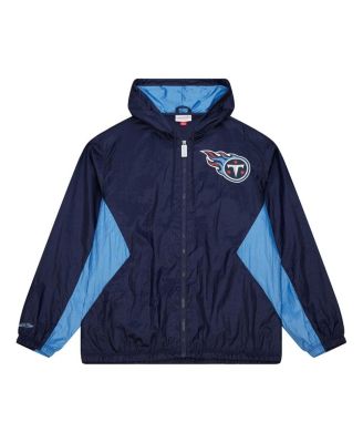 Mitchell & Ness - Men's Navy Tennessee Titans Playmaker Full-Zip Windbreaker Jacket