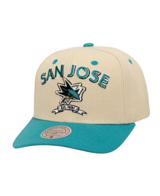 Mitchell & Ness - Men's Cream San Jose Sharks Soul Legacy Defined Two-Tone Pro Crown Adjustable Hat