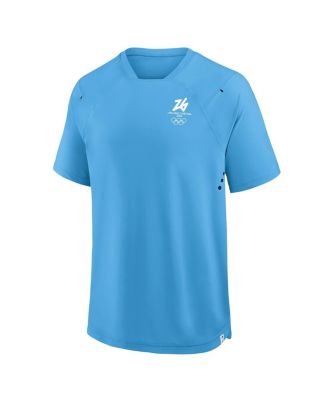 Men's Blue Milano Cortina 2026 Winter Olympics Tech Raglan T-Shirt