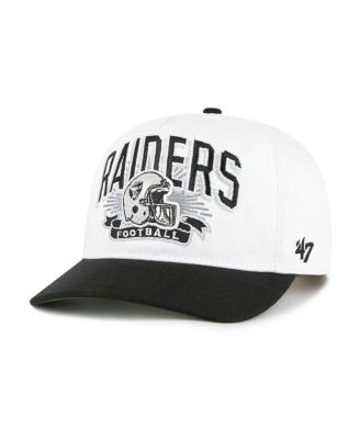 '47 Brand - Big Boys and Girls White/Black Las Vegas Raiders Prime Play Hitch Adjustable Hat