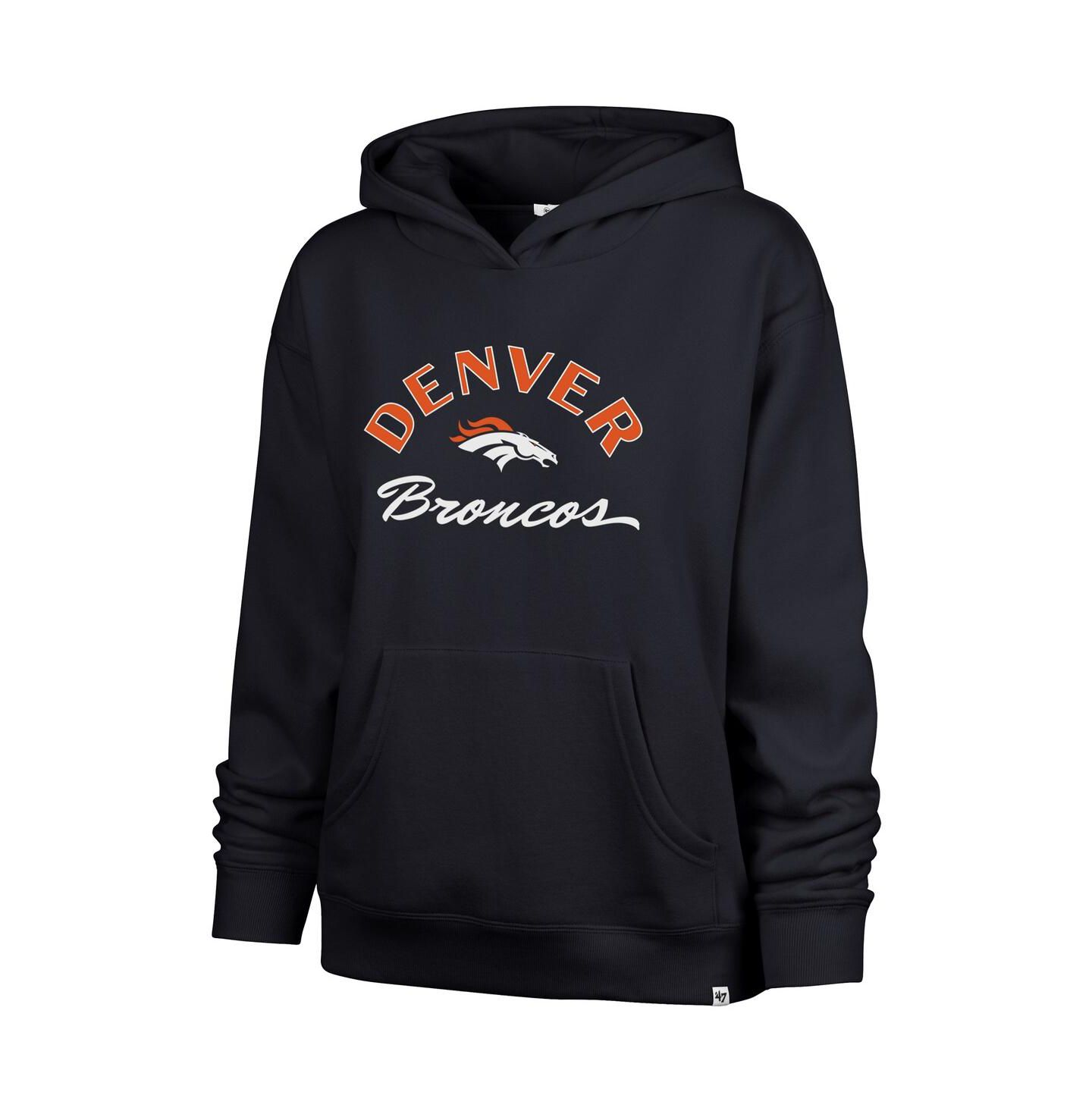 Женское худи '47 Brand Navy Denver Broncos Whirlwind Naomi Pullover — фото 3