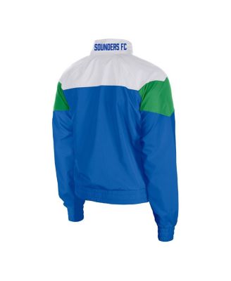 5th Ocean by Women's&nbsp;Blue Seattle Sounders FC Leisure Cropped Full-Zip Windbreaker Jacket