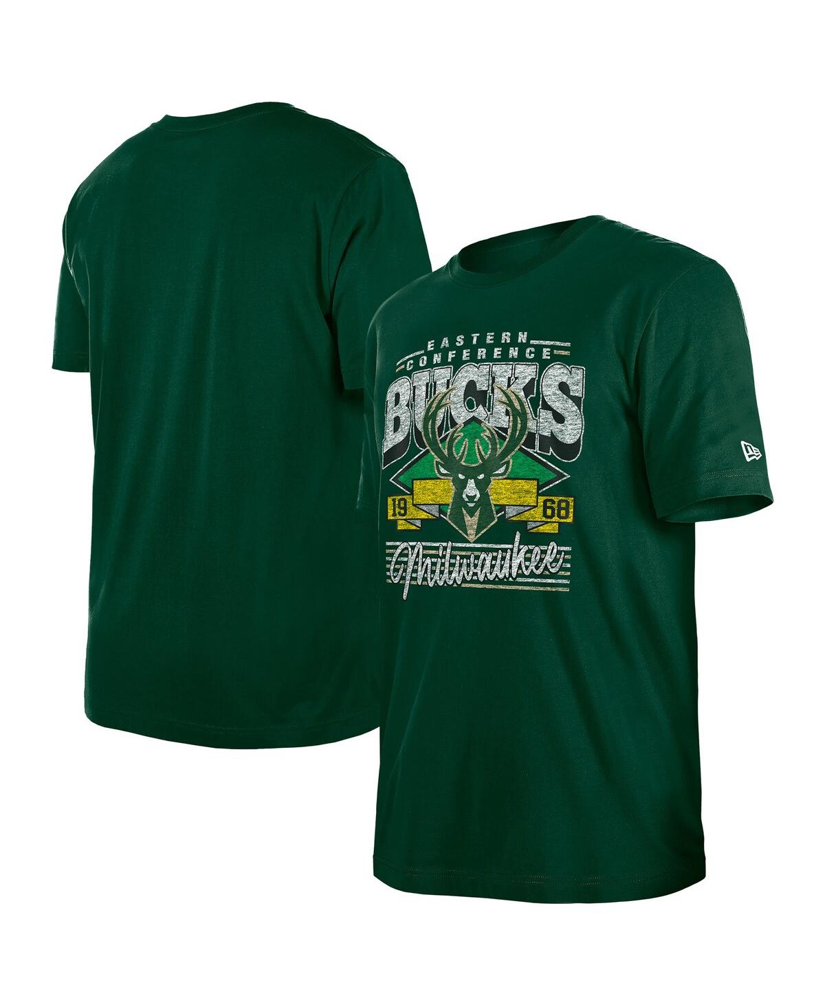 New Era Men's Hunter Green Milwaukee Bucks Sport Classics T-shirt In Green
