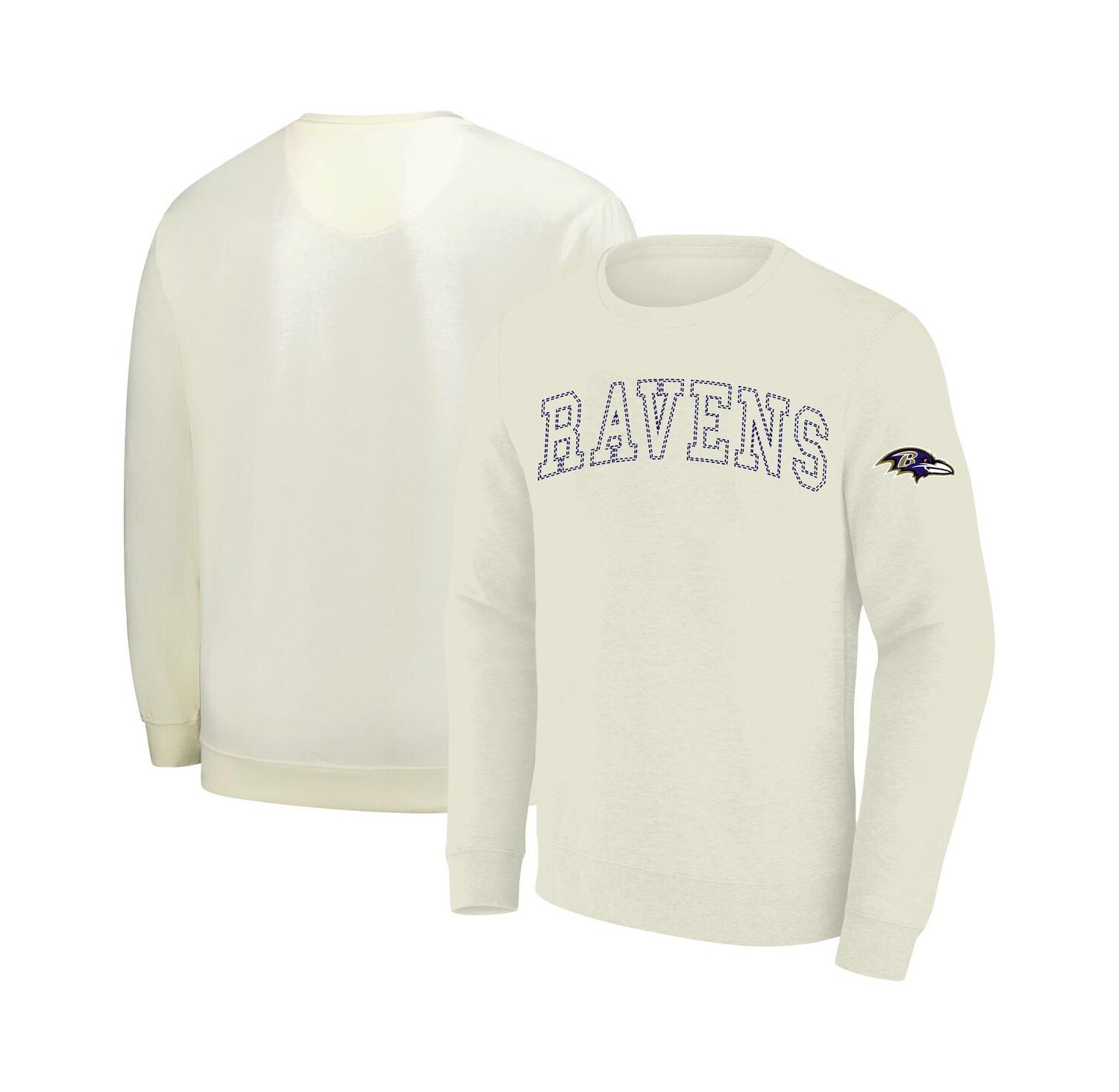 Men's Cream Baltimore Ravens Big & Tall Fleece Sweatshirt