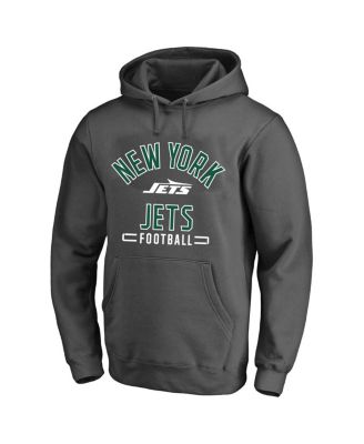 Fanatics - Men's Heather Charcoal New York Jets Big Tall Pullover Hoodie