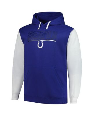 Men's Royal Indianapolis Colts Big Tall Outline Pullover Hoodie