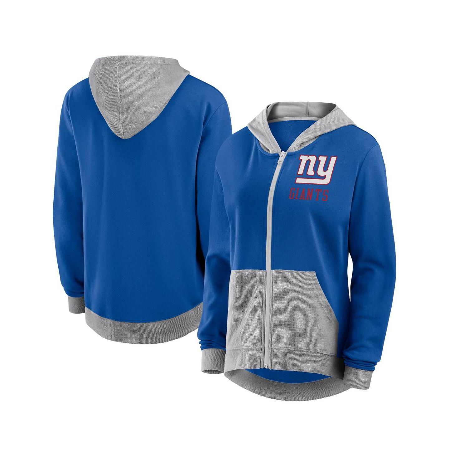 Женское худи Fanatics Royal New York Giants Hit It Full-Zip — фото 1