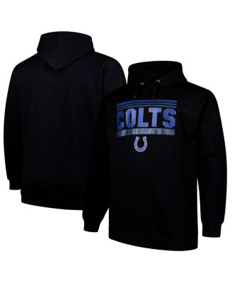 Fanatics - Men's Black Indianapolis Colts Big Tall Pop Pullover Hoodie
