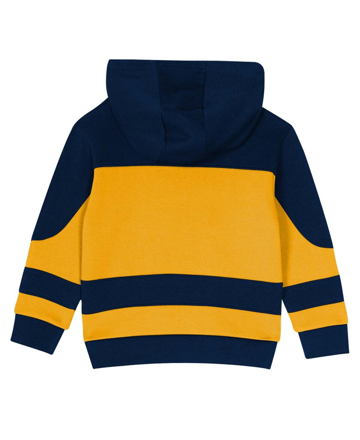 Outerstuff Toddler 2-piece Navy/gold Nashville Predators Puck Hero Fleece Hoodie And Sweatpants Set In Multi