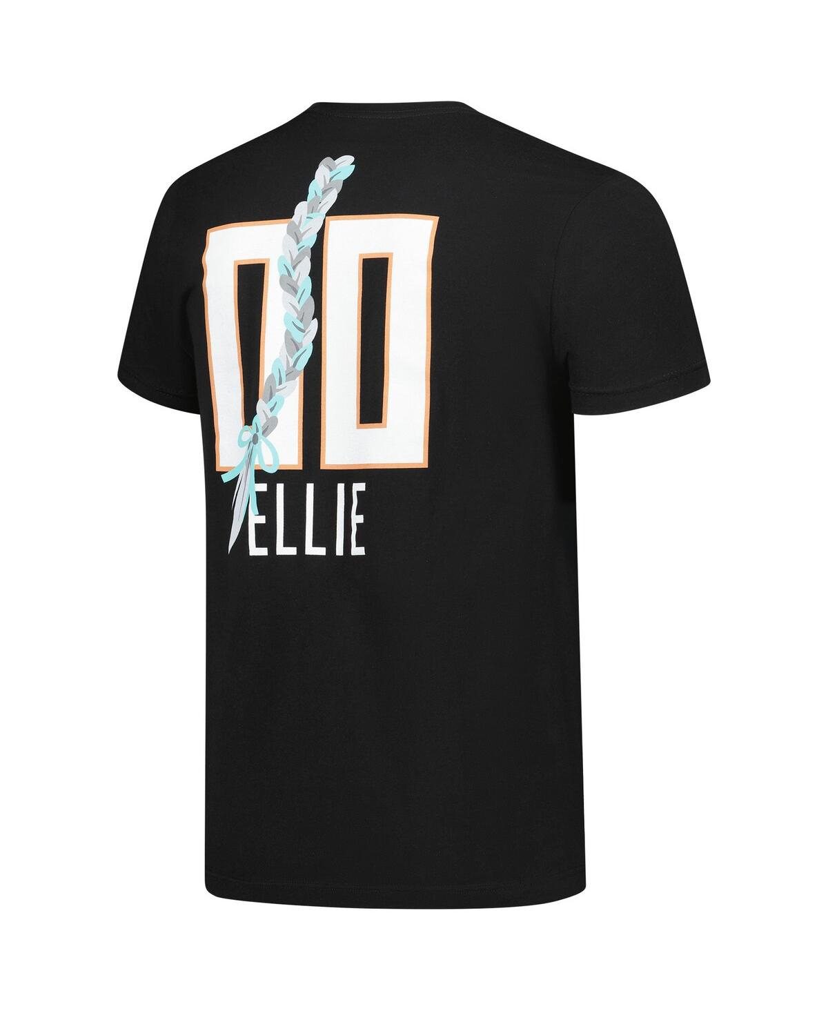 Stadium Essentials Men's And Women's Black New York Liberty Ellie Mascot Name Number T-shirt In Black