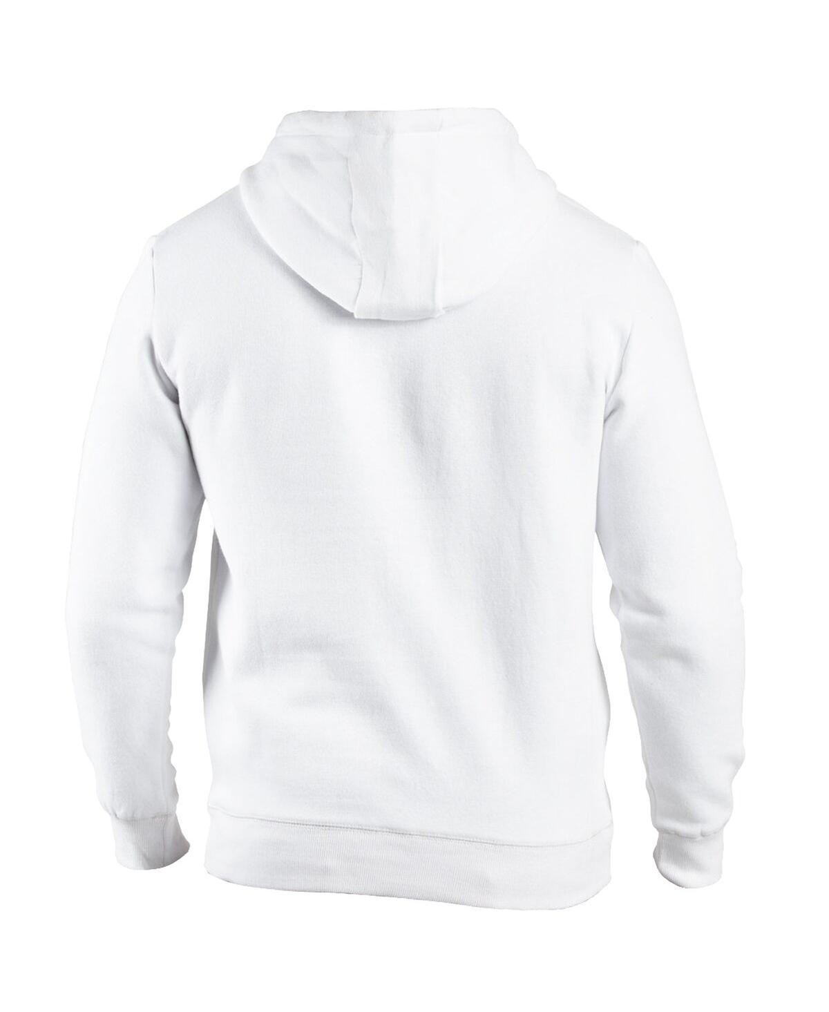 1863fc Men's White Brighton And Hove Albion Team Badge Fleece Pullover Hoodie In White