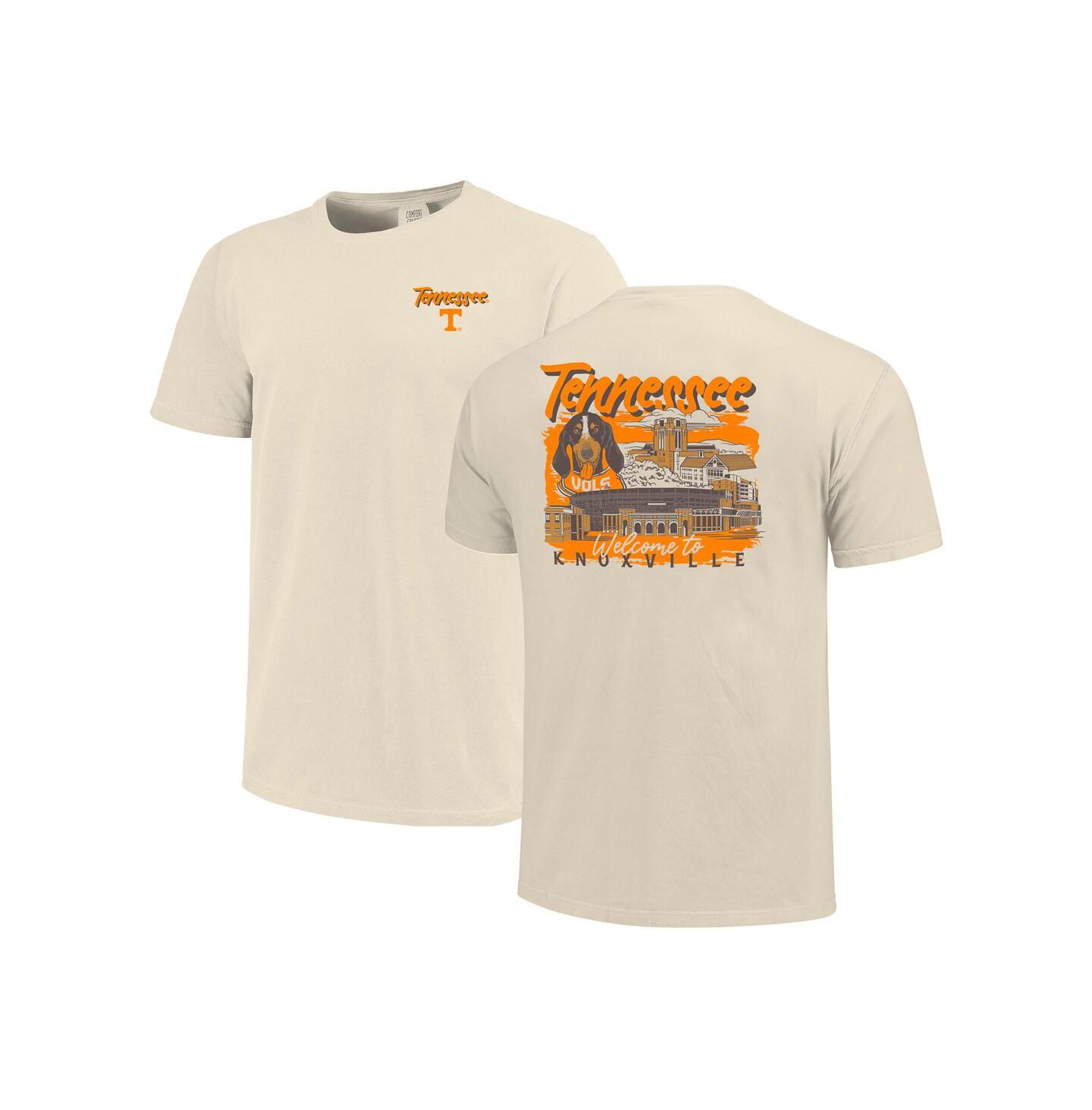 Мужская футболка Image One Natural Tennessee Volunteers Comfort Colors Hand-Drawn Campus Stack — фото 1