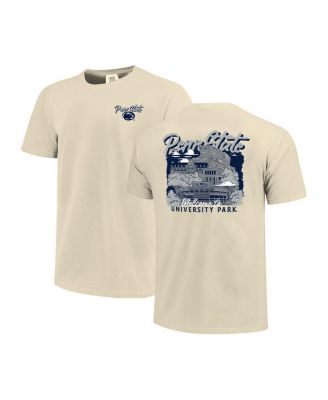 Men's Natural Penn State Nittany Lions Comfort Colors Hand-Drawn Campus Stack T-Shirt