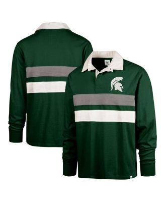 '47 Brand - Men's Green Michigan State Spartans Clubhouse Knox Thames Long Sleeve Rugby Polo Shirt