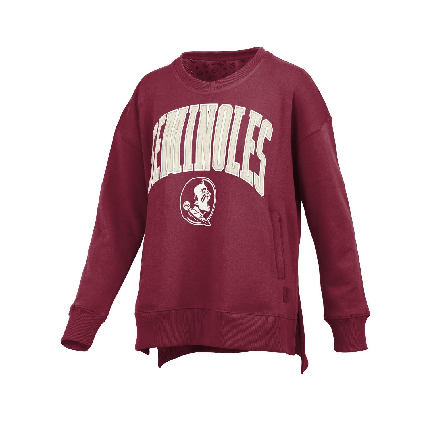 Women's Garnet Florida State Seminoles Pocketed Arch Pullover Sweatshirt