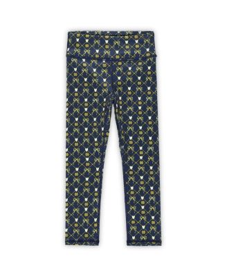 Girls Toddler 2-Piece Navy Notre Dame Fighting Irish Tri-Blend Bow Legging and Shirt Set