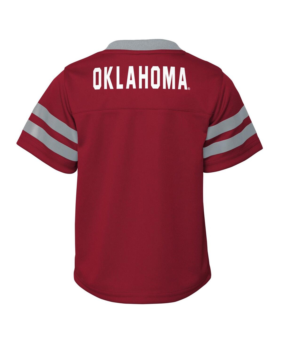 Outerstuff Preschool 2-piece Crimson Oklahoma Sooners Two-piece Red Zone Jersey And Pants Set In Red